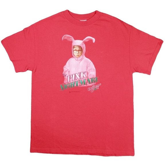 Vintage Deadstock Red Christmas Story Tee Shirt Ralphie Nightmare Men's Medium - Picture 1 of 9